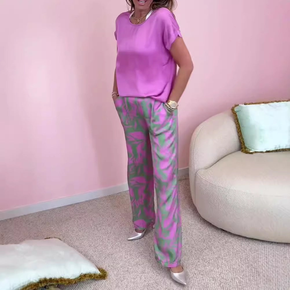 Nia | Zweiteiliges Set mit Print-Hose & Top