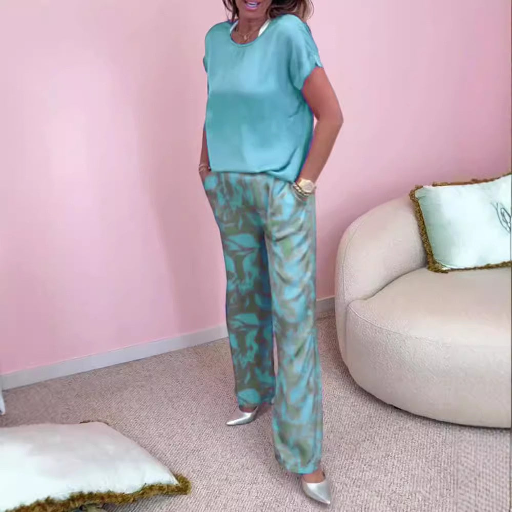 Nia | Zweiteiliges Set mit Print-Hose & Top