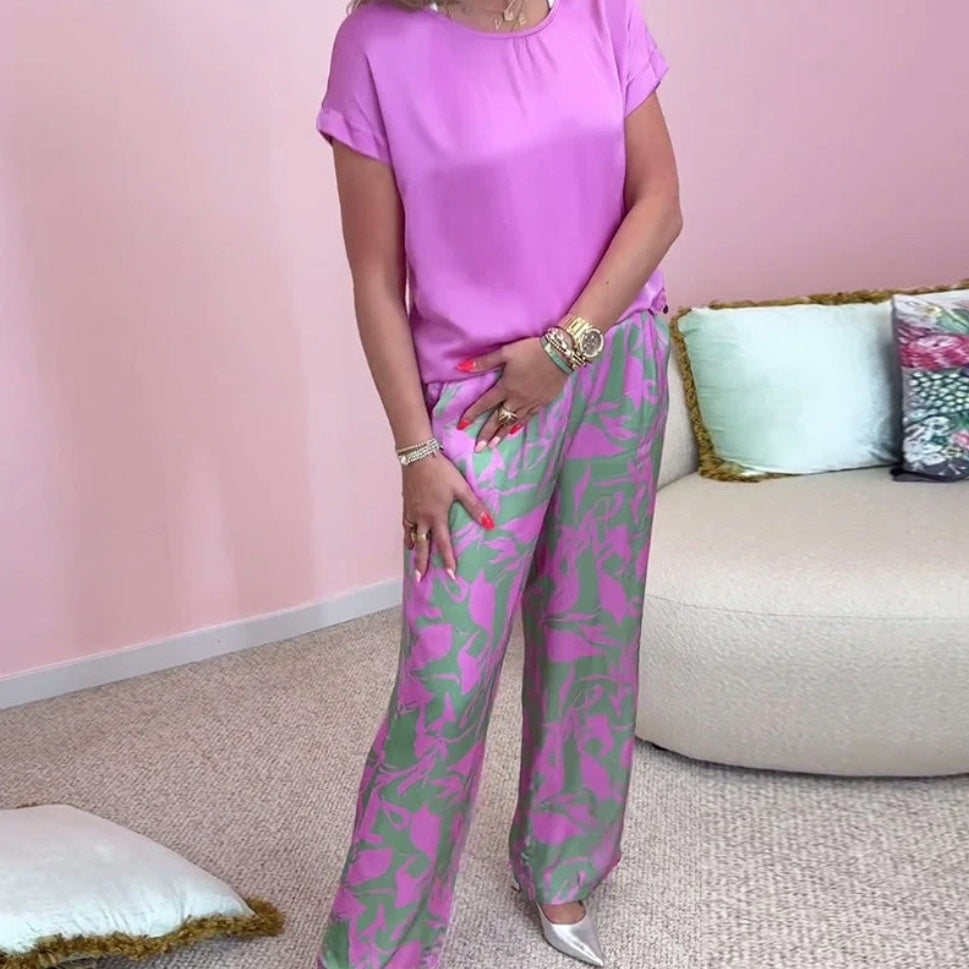 Nia | Zweiteiliges Set mit Print-Hose & Top