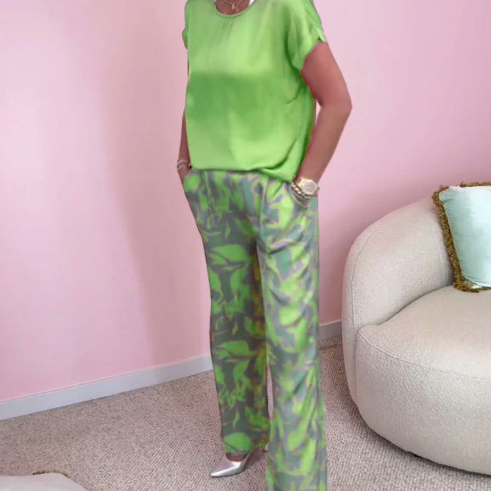 Nia | Zweiteiliges Set mit Print-Hose & Top