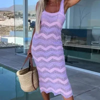 Jassi | Ombre Chevron-Häkelkleid