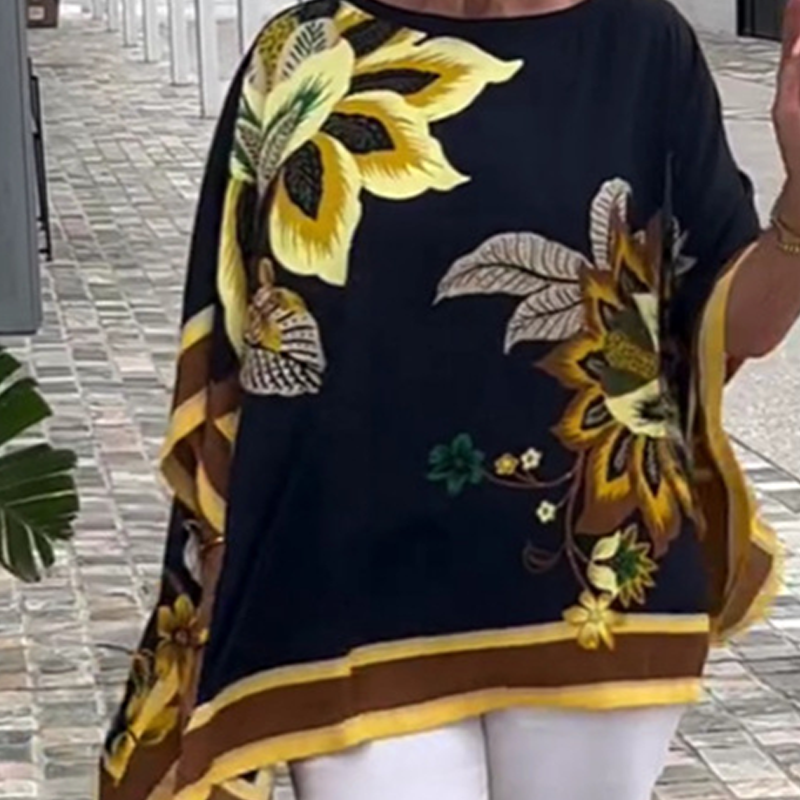 Divia | Buntes Kaftan-Top mit abstraktem Muster