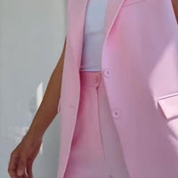 Olivia | elegantes Set mit ärmellosem Blazer und High-Waist-Hose