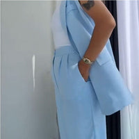 Olivia | elegantes Set mit ärmellosem Blazer und High-Waist-Hose