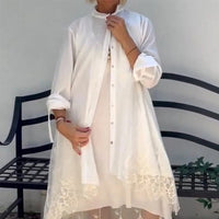 Eilena | Lockere Spitzenweste mit passendem Kleid-Set