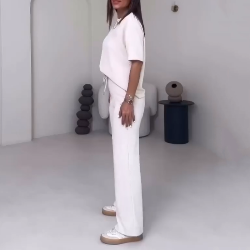 Dena | Zweiteiliges Set mit Kurzarm-Top und Hose