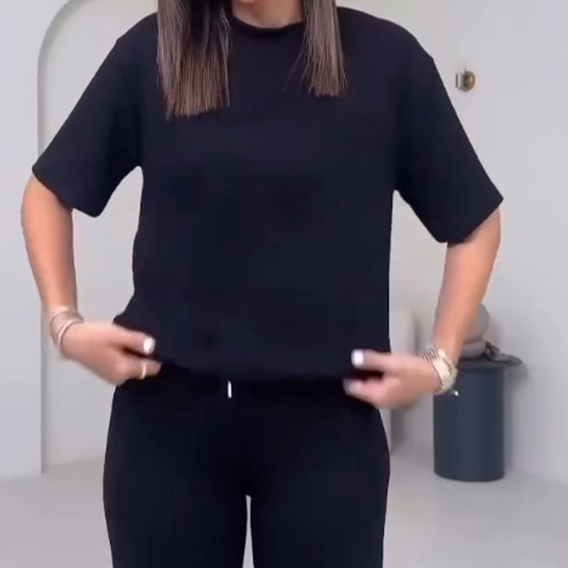 Dena | Zweiteiliges Set mit Kurzarm-Top und Hose