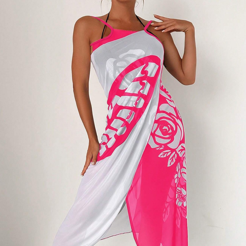 Dahlia | eleganter Badeanzug-Überzug für Damen mit Schmetterlingsmuster