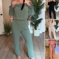 Cecilia | eleganter Jumpsuit mit Rüschen an den Schultern
