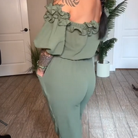 Cecilia | eleganter Jumpsuit mit Rüschen an den Schultern