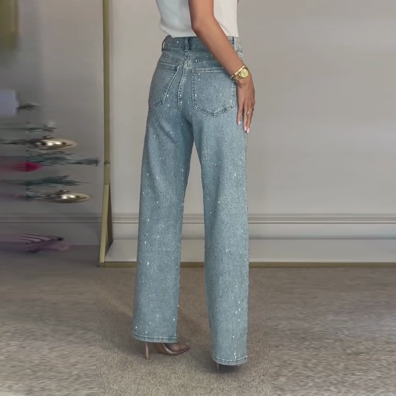 Claire | elegante Jeans mit Strassbesatz für Damen