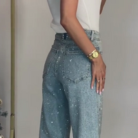 Claire | elegante Jeans mit Strassbesatz für Damen