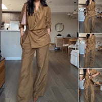 Lora | Drapiertes Satin-Oberteil und Hosen-Set