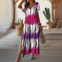 Lynne | Boho-Kleid mit Batikmuster