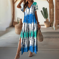 Lynne | Boho-Kleid mit Batikmuster