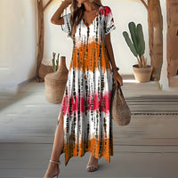 Lynne | Boho-Kleid mit Batikmuster