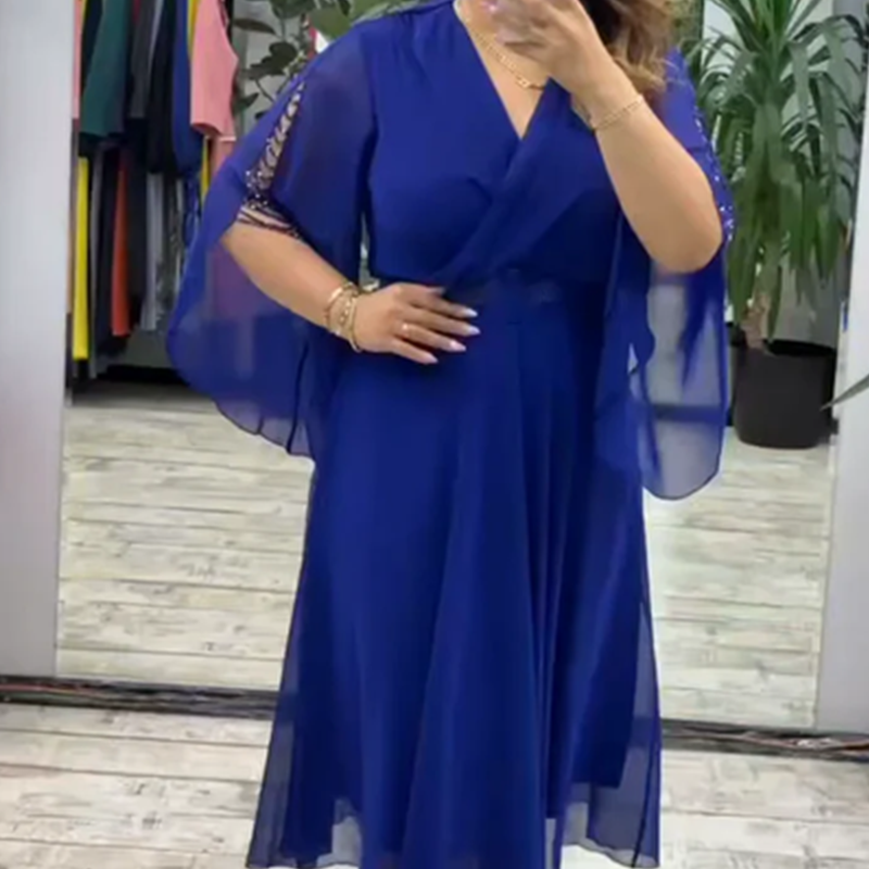 Nicole | modisches Kleid mit V-Ausschnitt für besondere Anlässe