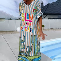 Emale | Kunstvolles Strandkleid