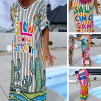 Emale | Kunstvolles Strandkleid