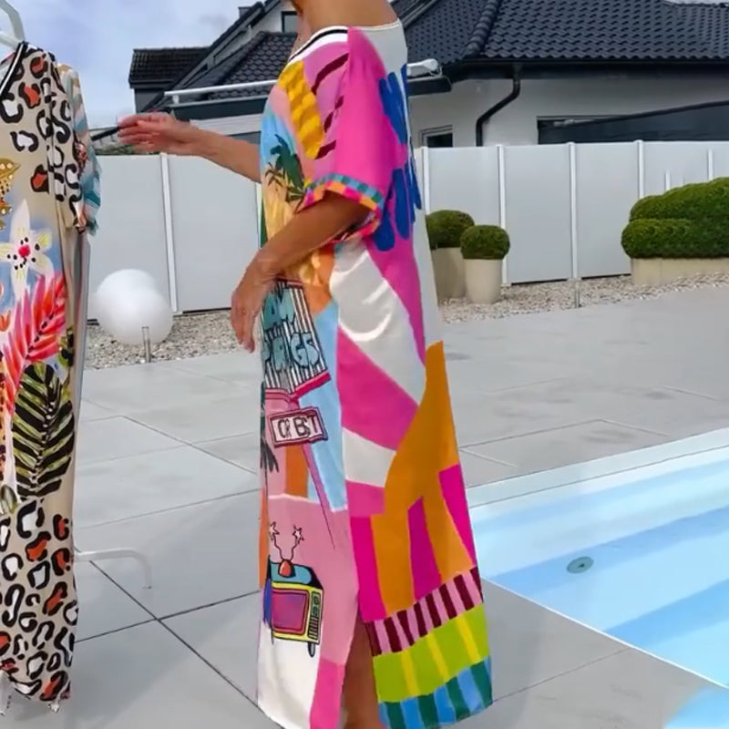 Emale | Kunstvolles Strandkleid