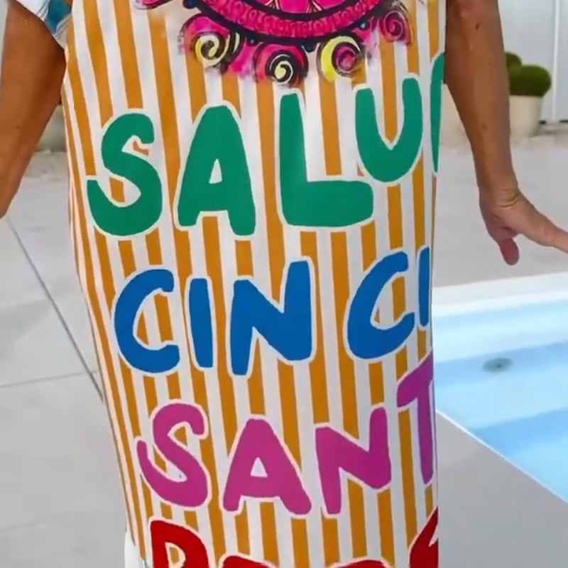 Emale | Kunstvolles Strandkleid