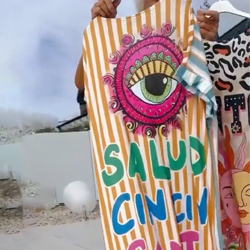 Emale | Kunstvolles Strandkleid