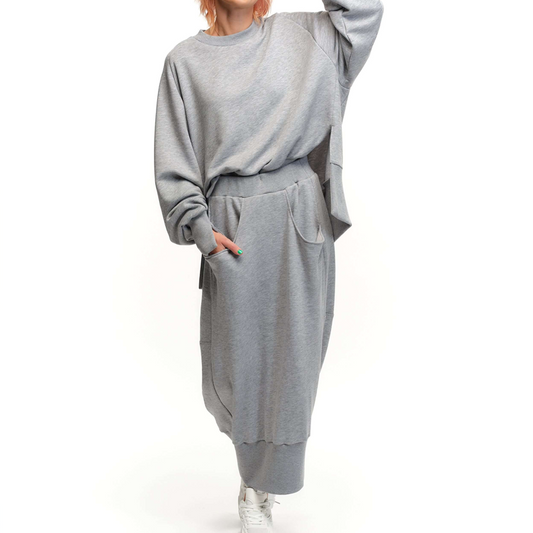 Melanie | stilvolles 2-teiliges Set mit Sweatshirt und Rock für Damen