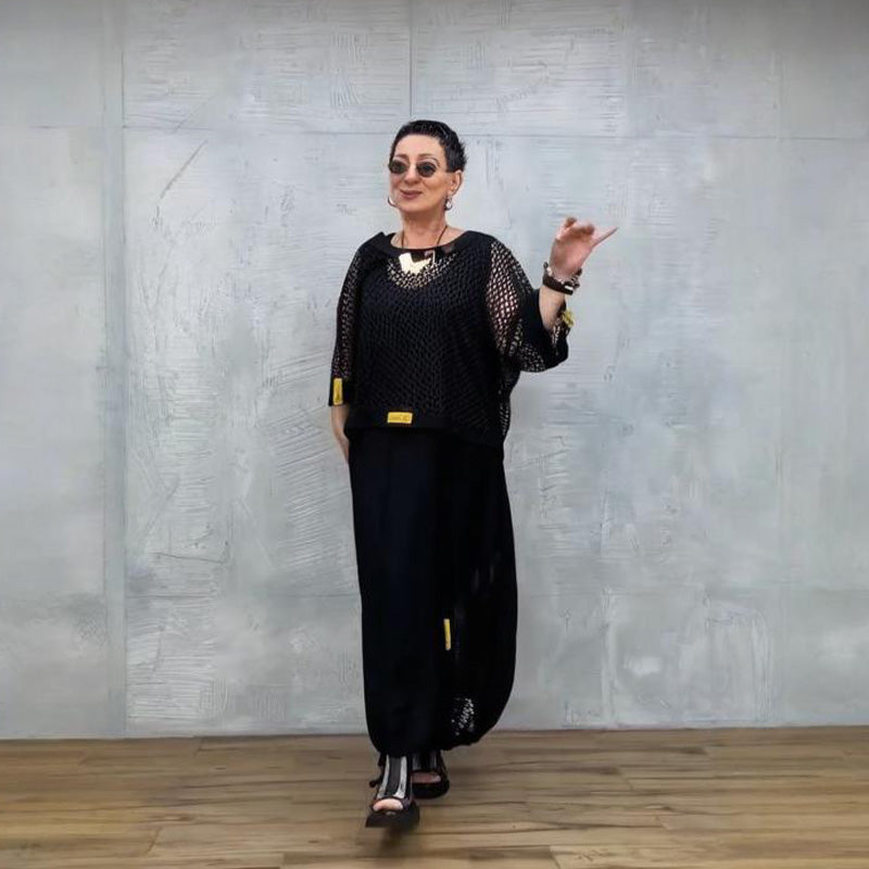 Sain | Urbanes Inneres Kleid mit Stricküberwurf