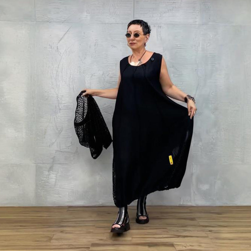 Sain | Urbanes Inneres Kleid mit Stricküberwurf