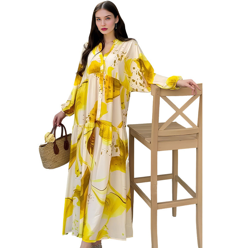 Paloma | romantisches Maxikleid mit zartem Blumenmuster für Damen