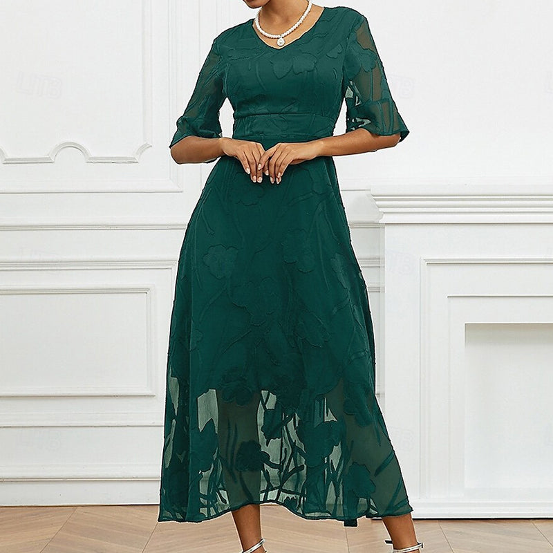 Vienna | feminines Kleid mit floralen Flügelärmeln für besondere Anlässe