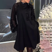 Robianna | Glitzerkleid mit Patchwork-Muster