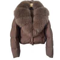 Celvira | Kurze Jacke mit Kunstfellkragen