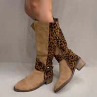 Saharie | Trendige Damenstiefel mit Leopardenmuster