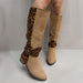 Saharie | Trendige Damenstiefel mit Leopardenmuster