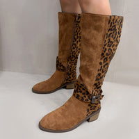 Saharie | Trendige Damenstiefel mit Leopardenmuster