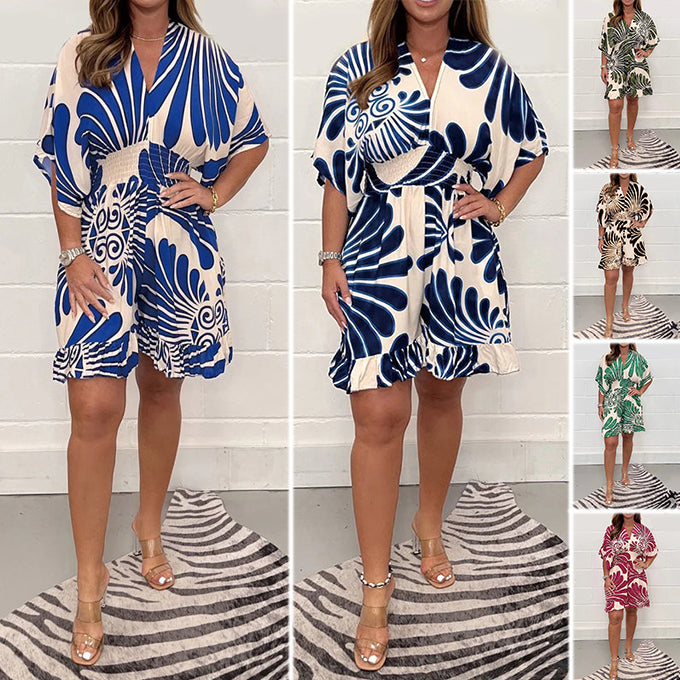 Liana | Lockerer Jumpsuit mit floralen Akzenten