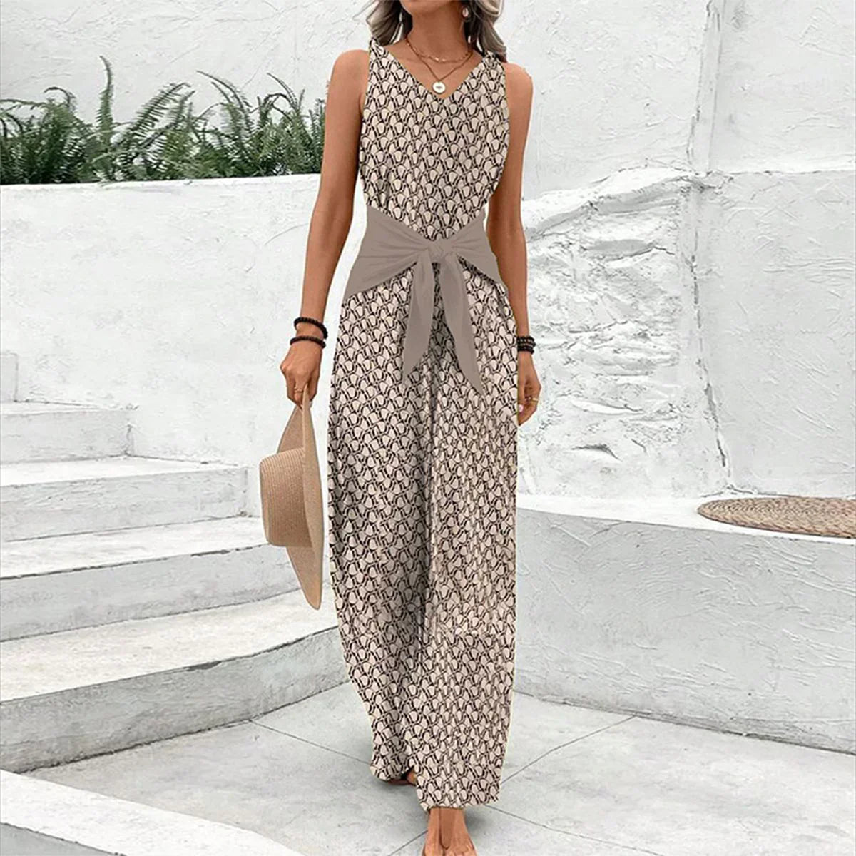 Keena | Stilvoller Baumwoll-Jumpsuit mit Eleganz