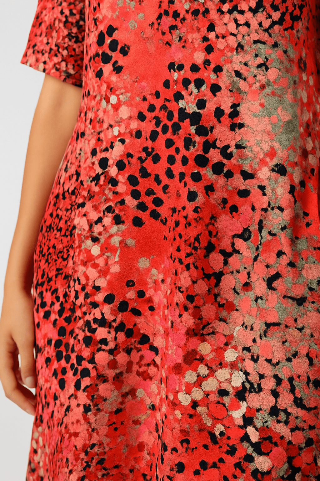 Mayi | Bedrucktes A-Linien-Kleid mit V-Ausschnitt