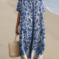 Oréa | Besticktes blaues Kleid