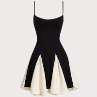 Zia | Schwarzes Slip-Minikleid