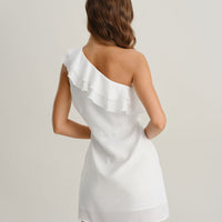 Ami | One-Shoulder-Minikleid mit Rüschen