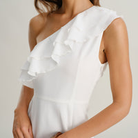 Ami | One-Shoulder-Minikleid mit Rüschen