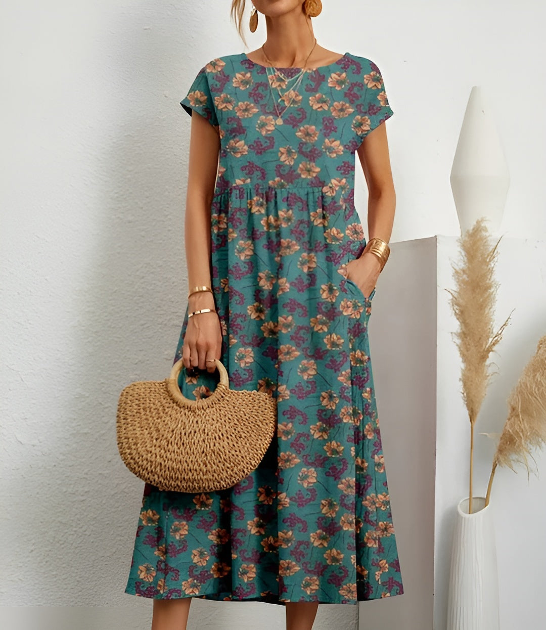 Alexandra™ | Romantisches Sommerkleid mit floralem Design