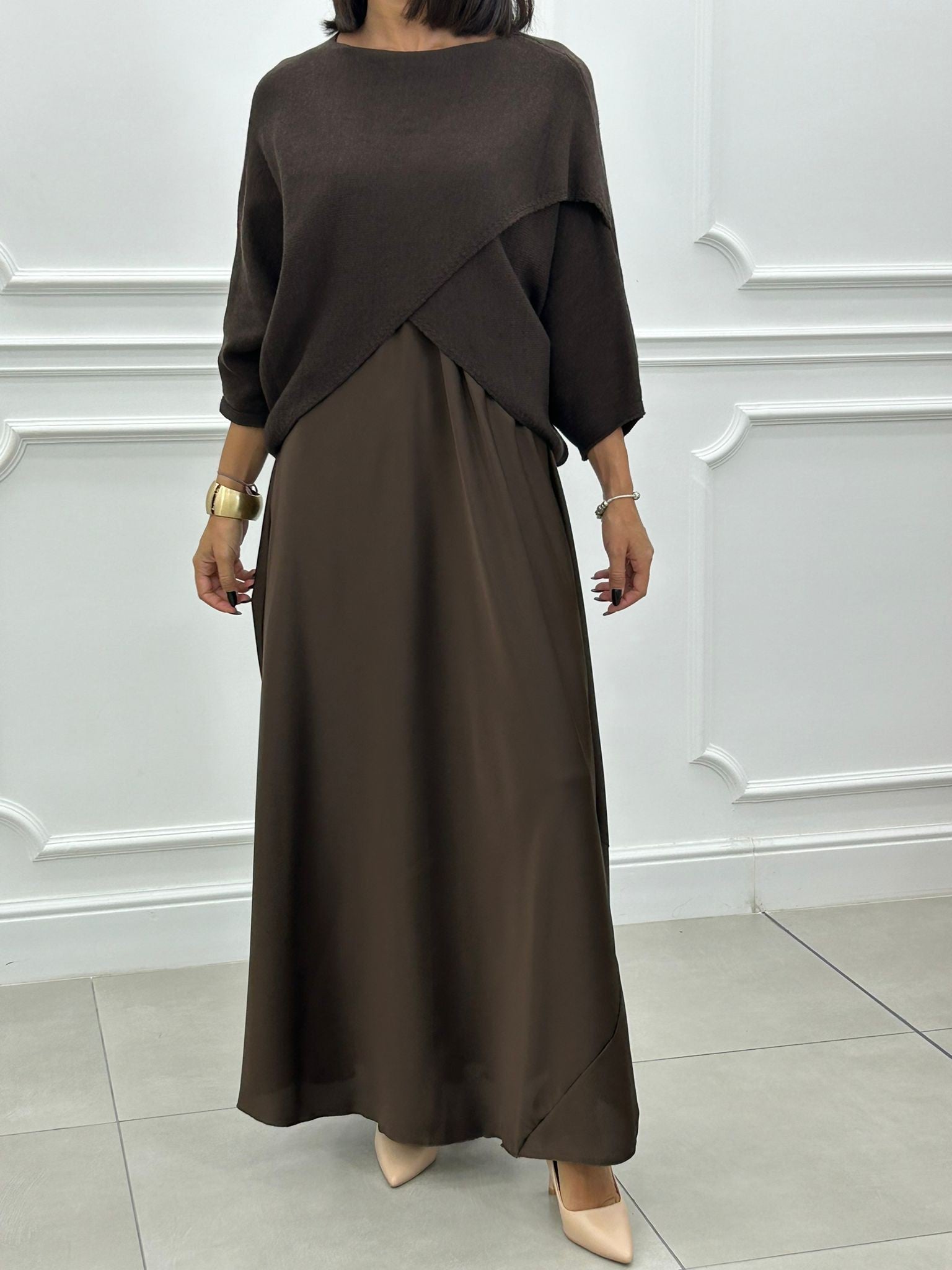 Penelope | Elegantes gestricktes Damenkleid für kühle Tage