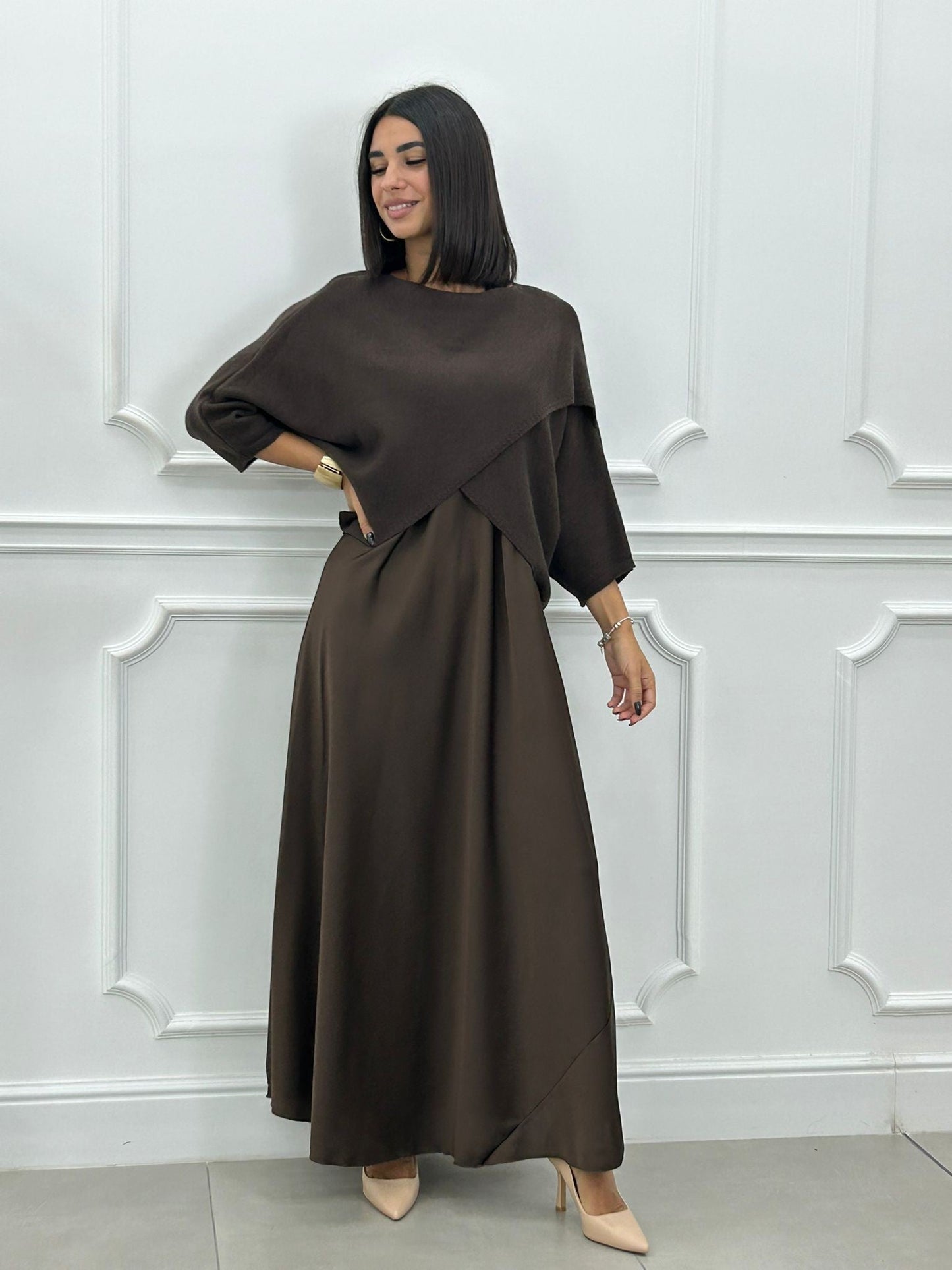 Penelope | Elegantes gestricktes Damenkleid für kühle Tage