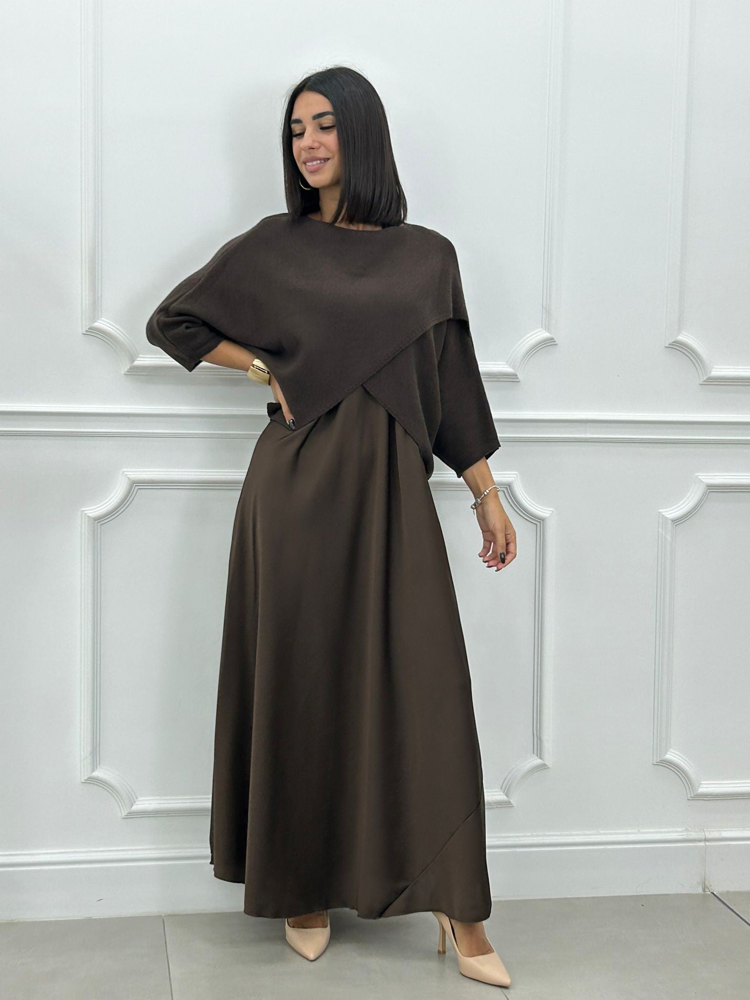 Penelope | Elegantes gestricktes Damenkleid für kühle Tage