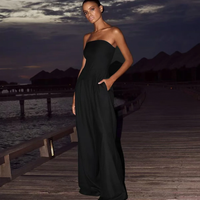 Celira | Schlanker trägerloser Palazzo-Overall